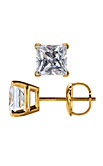 14K Yellow Gold Princess Diamond Stud Earrings (.75 ct. tw.)