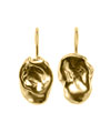 Medium 14K Yellow Gold Nugget Lever Back Earrings