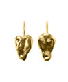 Small 14K Yellow Gold Nugget Lever Back Earrings