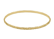 14K Yellow Gold Renaissance Pattern Bangle Bracelet